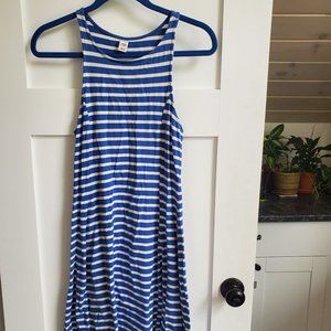 Striped Blue White Old Navy Dress Knee Length